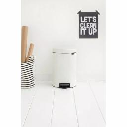 Brabantia Icon 3.2 Gal. White Steel Step-On Trash Can with Soft-Close Lid thumbnail 7