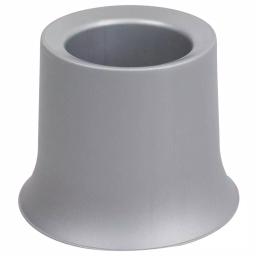 Unbranded Gray Plastic Toilet Brush with Holder, Tapered Nylon Bristles, Compact Design thumbnail 2