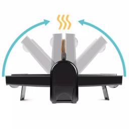 HomeCraft Black Bacon Press and Griddle, 900W Countertop Specialty Grill with Vertical Cooking and Drip Tray thumbnail 3