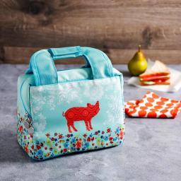 Urban Market Life on the Farm Pig Design 10.25 in. Polyester Lunch Bag thumbnail 5