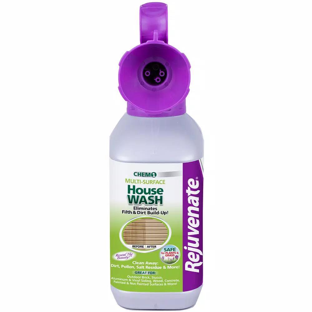 Rejuvenates Outdoor Multi-Surface House Wash and Window Cleaner, 64 oz. Dual System