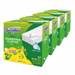 Swiffer Sweeper Dry Cloth Refills with Gain Original Scent, 37-Count, 4-Pack thumbnail 1