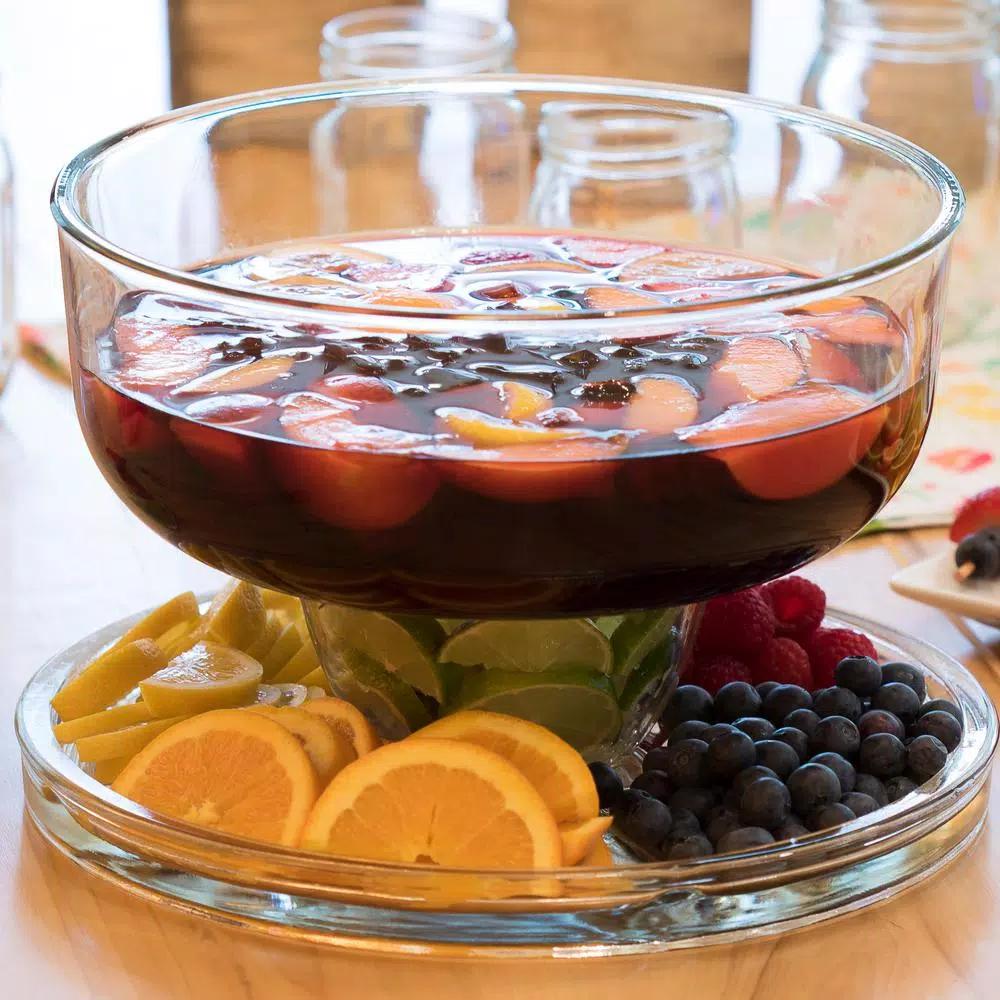 Libbey Selene 2-Piece 6-in-1 Versatile Glass Server and Appetizer Tray Set
