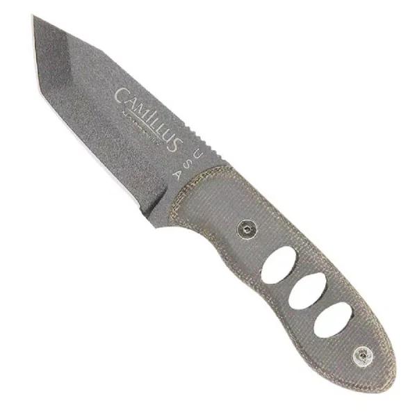 Camillus Choker 5.5 in. Tanto Fixed Blade Knife with Kydex Sheath and Neck Chain