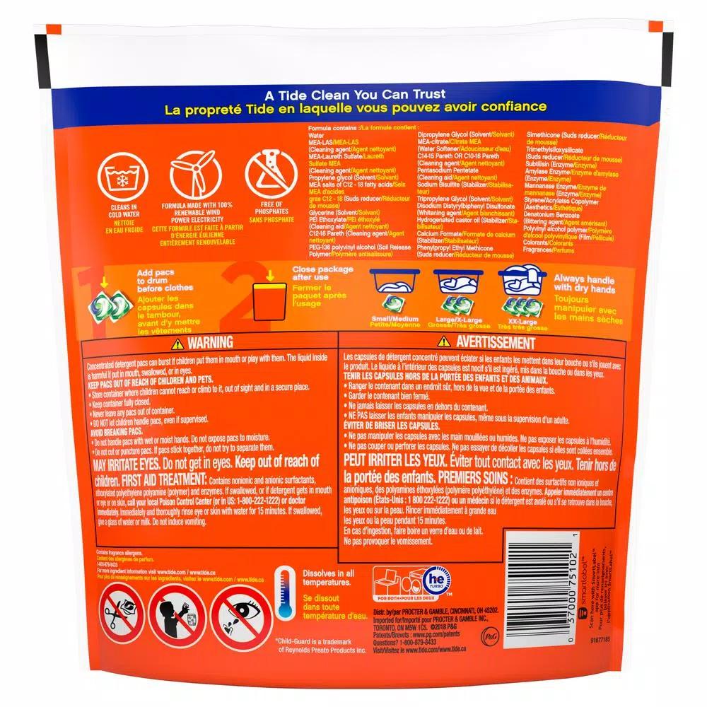Tide PODS Ultra OXI Laundry Detergent Pods, 15-Count