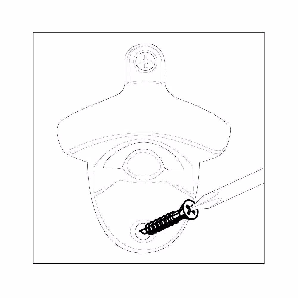 Everbilt Zinc Die-Cast Bottle Opener, Black Finish