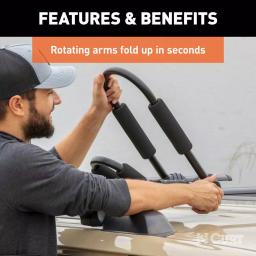CURT Aluminum Kayak Roof Rack Carrier, 75 lb Capacity, Universal Fit thumbnail 9