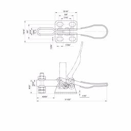 Yost 30110 Small Toggle Clamps, 4-Piece Set, 110 lbs Holding Capacity thumbnail 3