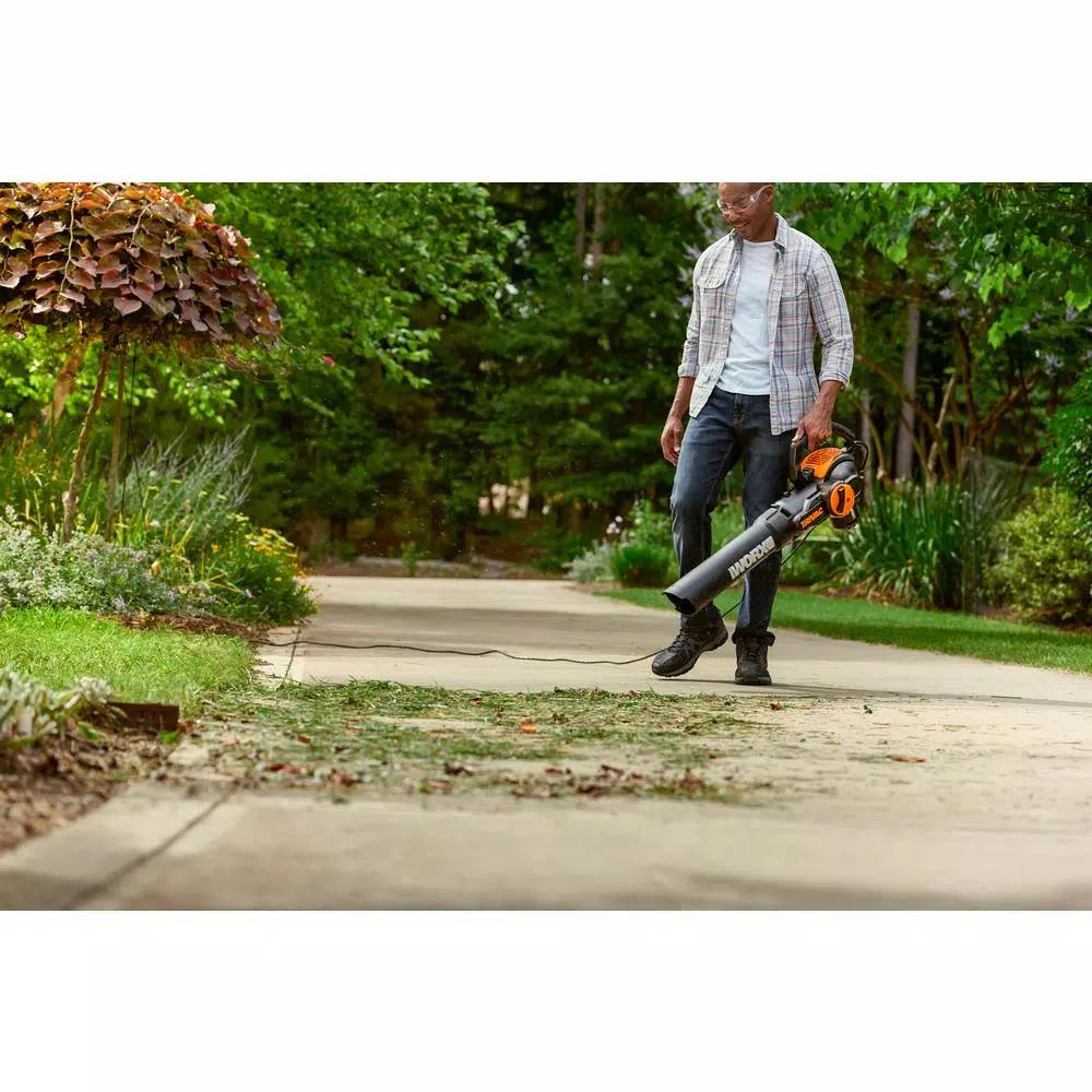 Worx TRIVAC 2.0 3-in-1 Electric Blower, Vacuum, and Mulcher, 12-Amp, 70 MPH, 620 CFM