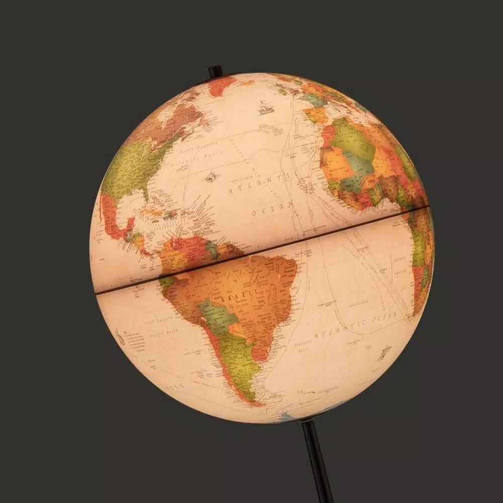 Waypoint Geographic Vertigo 15 in. Illuminated Antique Oceans Floor Standing Globe