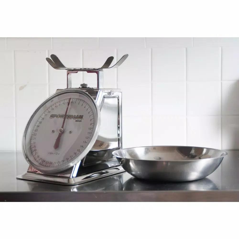 Sportsman Series 44 lb. Stainless Steel Analog Food Scale with Removable Bowl