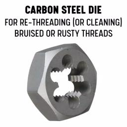 Drill America 6-Piece Carbon Steel NPT Hex Die Set with Wooden Case thumbnail 2