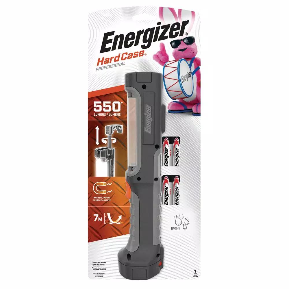 Energizer Hard Case Professional LED Work Light, 550 Lumens, AA Battery Powered