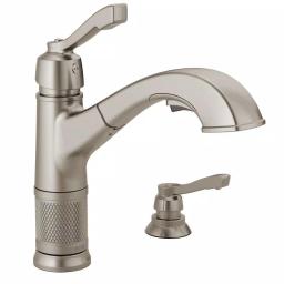 Delta Allentown Single-Handle Pull-Out Kitchen Faucet with Soap Dispenser, Stainless thumbnail 9