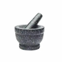 Fox Run 5.5 in. Granite Mortar and Pestle Set, Gray Stone Kitchen Accessory thumbnail 1