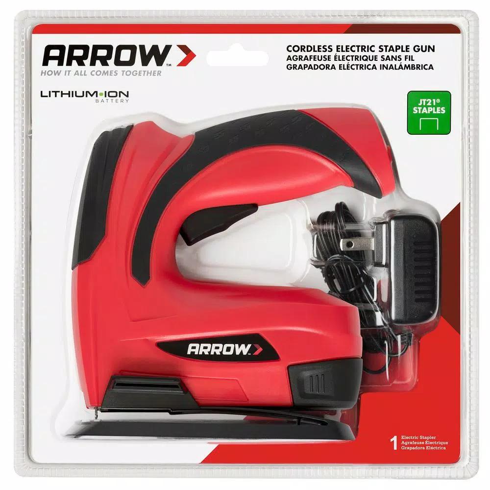 Arrow E21 Cordless Electric Staple Gun, JT21 Staple Compatible, USB Rechargeable