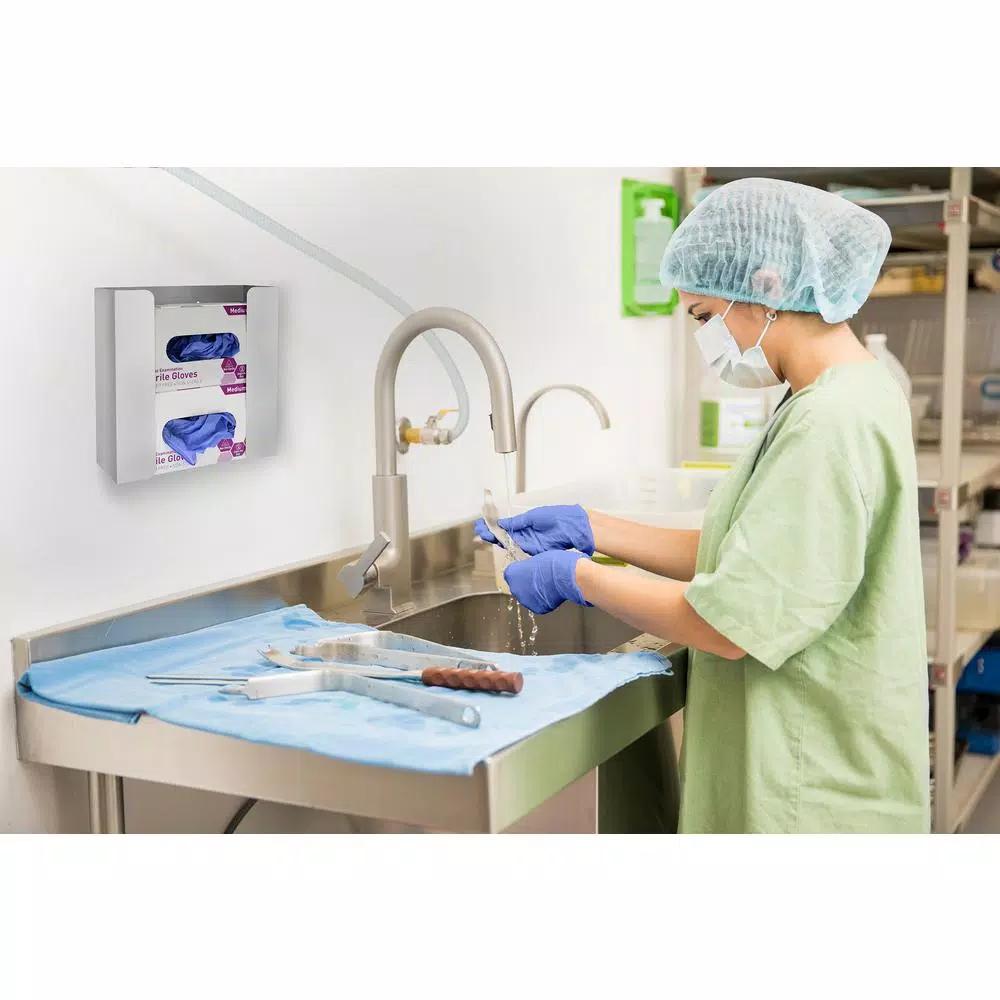 Alpine Industries Double Capacity Stainless Steel Glove Box Dispenser