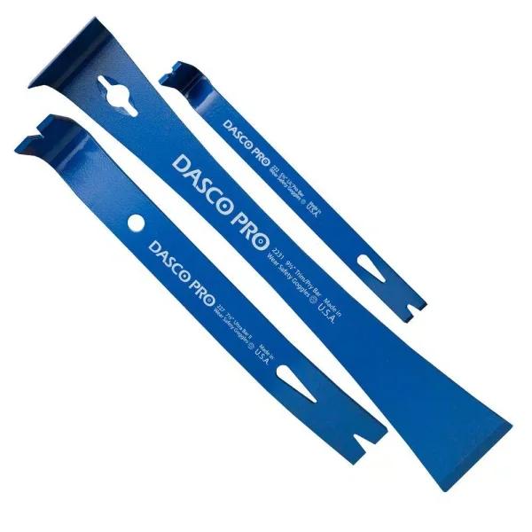Dasco Pro 3-Piece Pry Bar Set, High-Carbon Steel Hand Tool Set