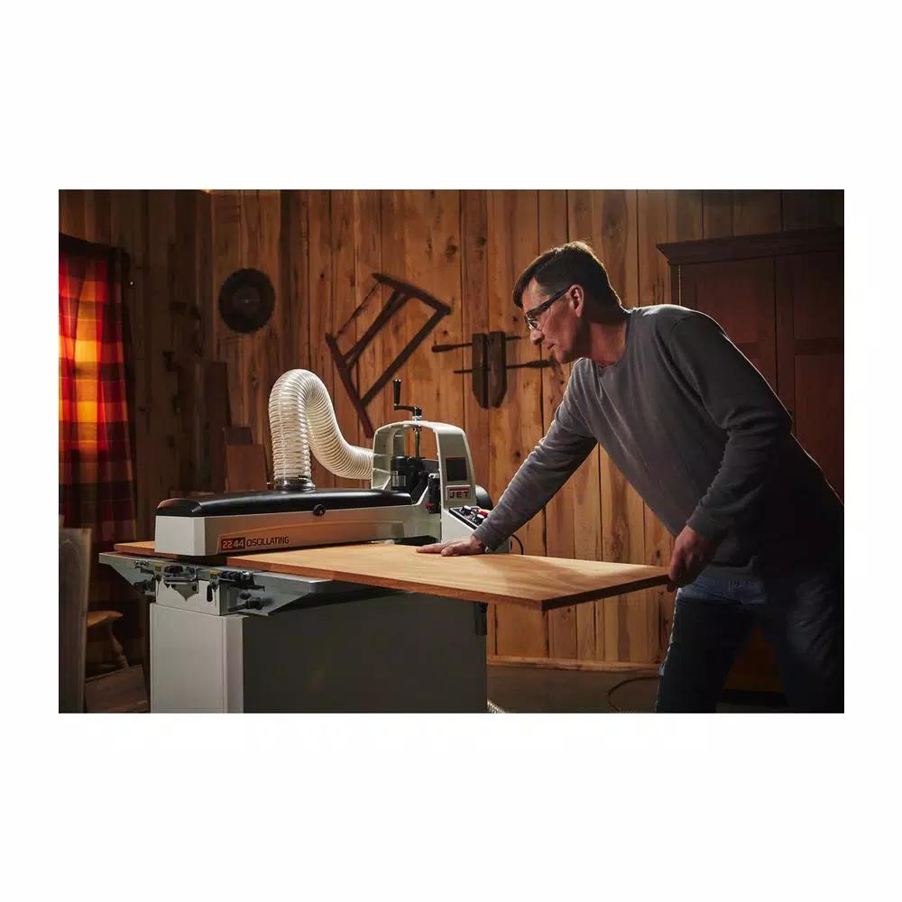 Jet JWDS-2244OSC 22 in./44 in. Oscillating Drum Sander with Closed Stand, 115V