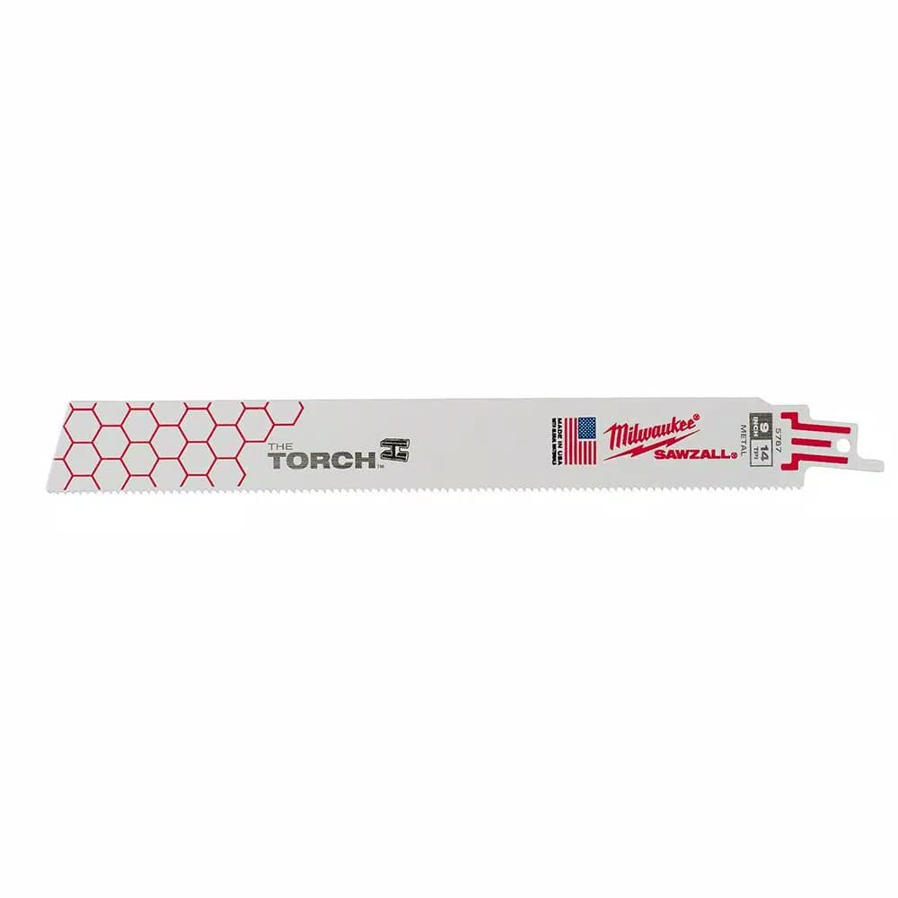 Milwaukee TORCH 9 in. 14 TPI Metal Cutting Reciprocating Saw Blades, 5-Pack
