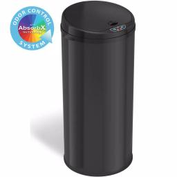 iTouchless 13 Gallon Matte Black Touchless Motion Sensor Trash Can with Odor Filter thumbnail 1