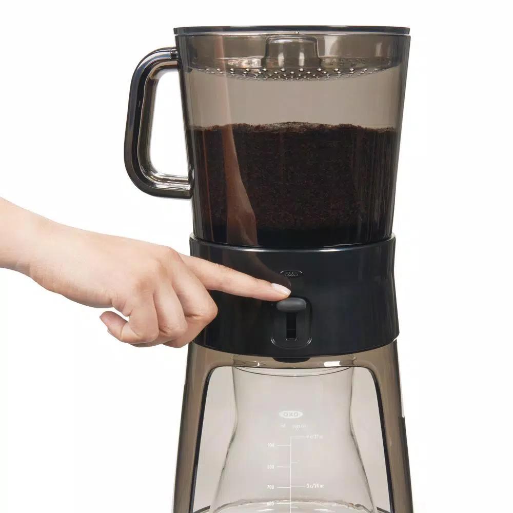 OXO Good Grips 4-Cup Cold Brew Drip Coffee Maker with Stainless Steel Filter, Gray