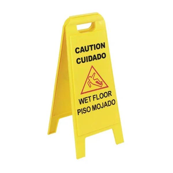 Carlisle English and Spanish Wet Floor Sign, 11 x 25 in. (Case of 6)