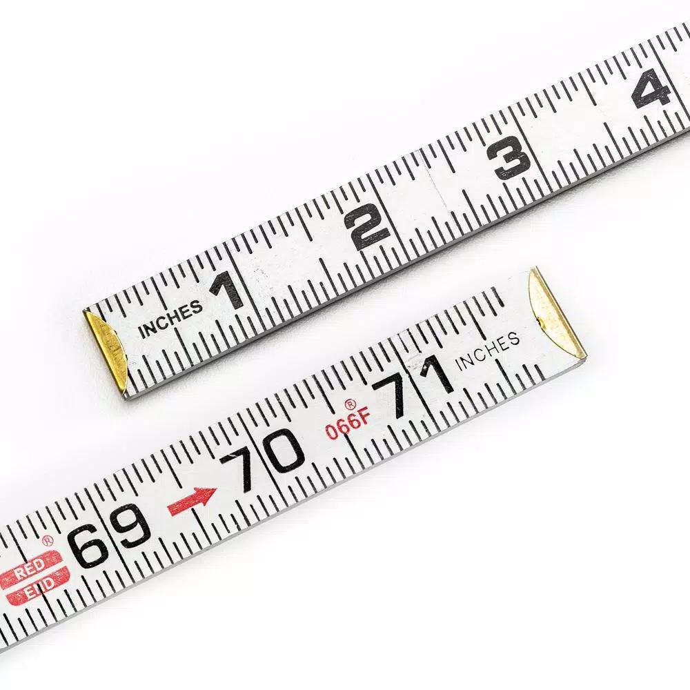 Lufkin 6 ft. Flat Wood Reading Rule with Red End Markings