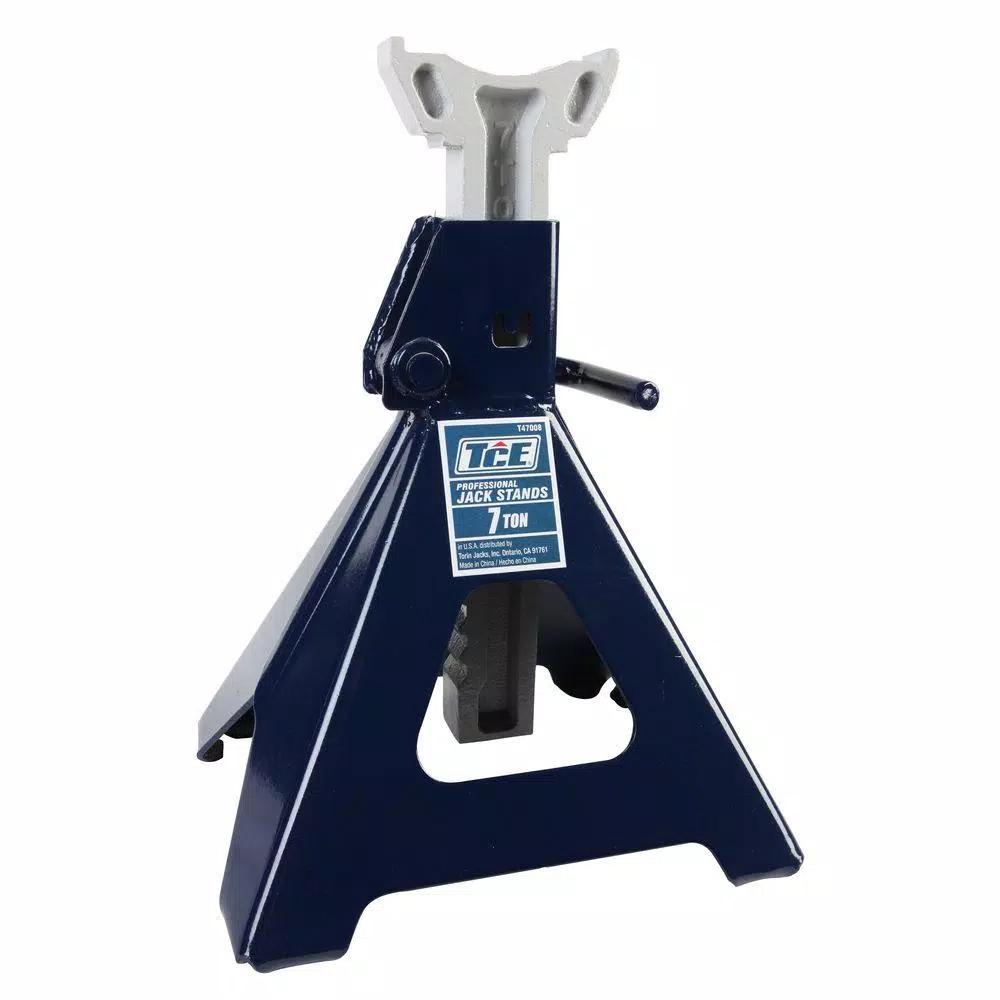 TCE 7-Ton Heavy Duty Ratcheting Jack Stands, Pair