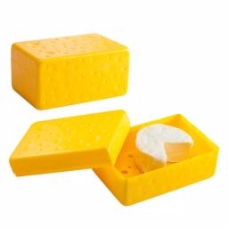 Hutzler Cheese Saver Food Storage Containers, 2-Pack, Yellow thumbnail 1