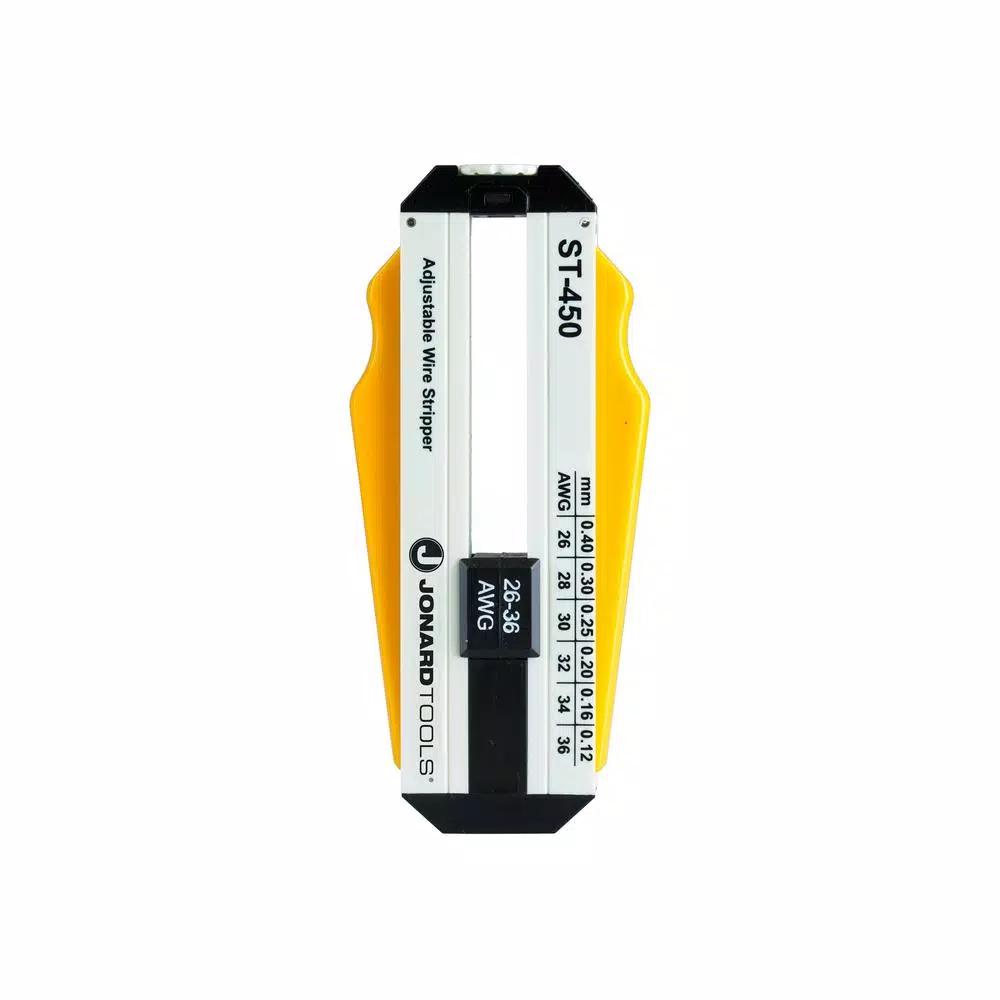 Jonard Tools ST-450 Adjustable Wire Stripper, 26-36 AWG, Hardened Steel Blade