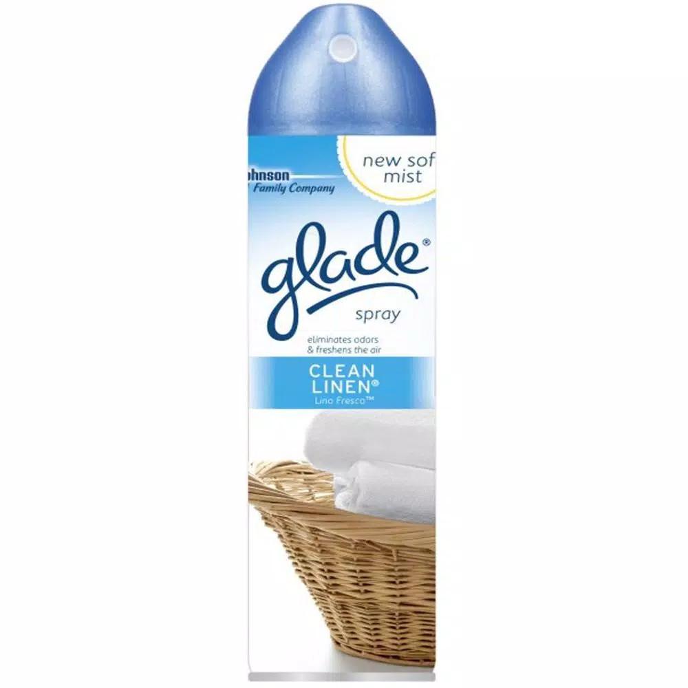 Glade Clean Linen Air Freshener Spray, 8 oz. (12-Pack)