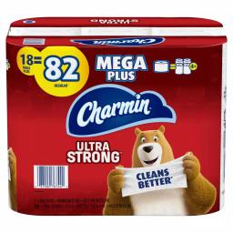 Charmin Ultra Strong Toilet Paper, 18 Mega Plus Rolls, 2-Ply White thumbnail 4