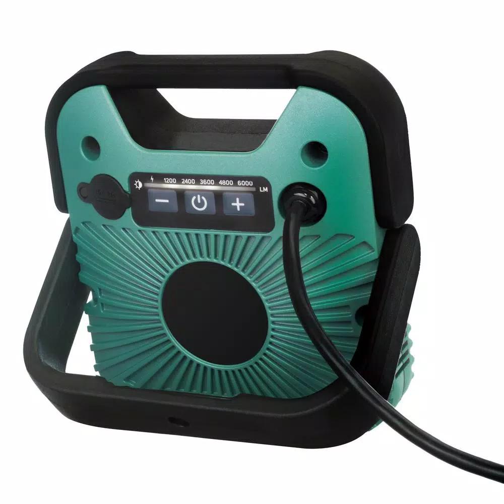 Advanced Lighting Systems ALS 6,000 Lumens Heavy-Duty LED Bluetooth Work Light with Integrated Power Bank