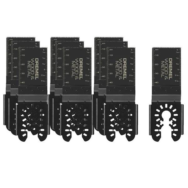 Dremel Multi-Max 1-5/8 in. Universal Oscillating Tool Flush Cut Blades for Wood and Metal, 10-Pack