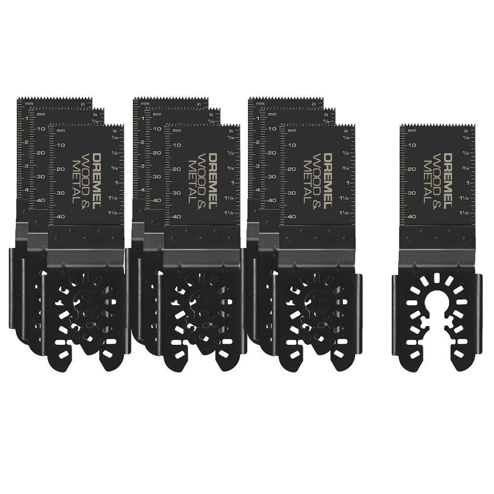 Dremel Multi-Max 1-5/8 in. Universal Oscillating Tool Flush Cut Blades for Wood and Metal, 10-Pack