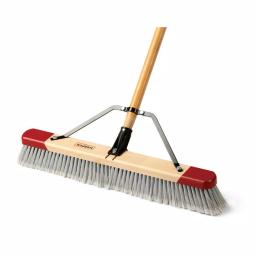 Harper 24 in. Indoor Push Broom with 60 in. Lacquered Hardwood Handle thumbnail 1