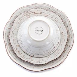 Elama Rustic Birch 16-Piece Stoneware Dinnerware Set, Service for 4 thumbnail 3