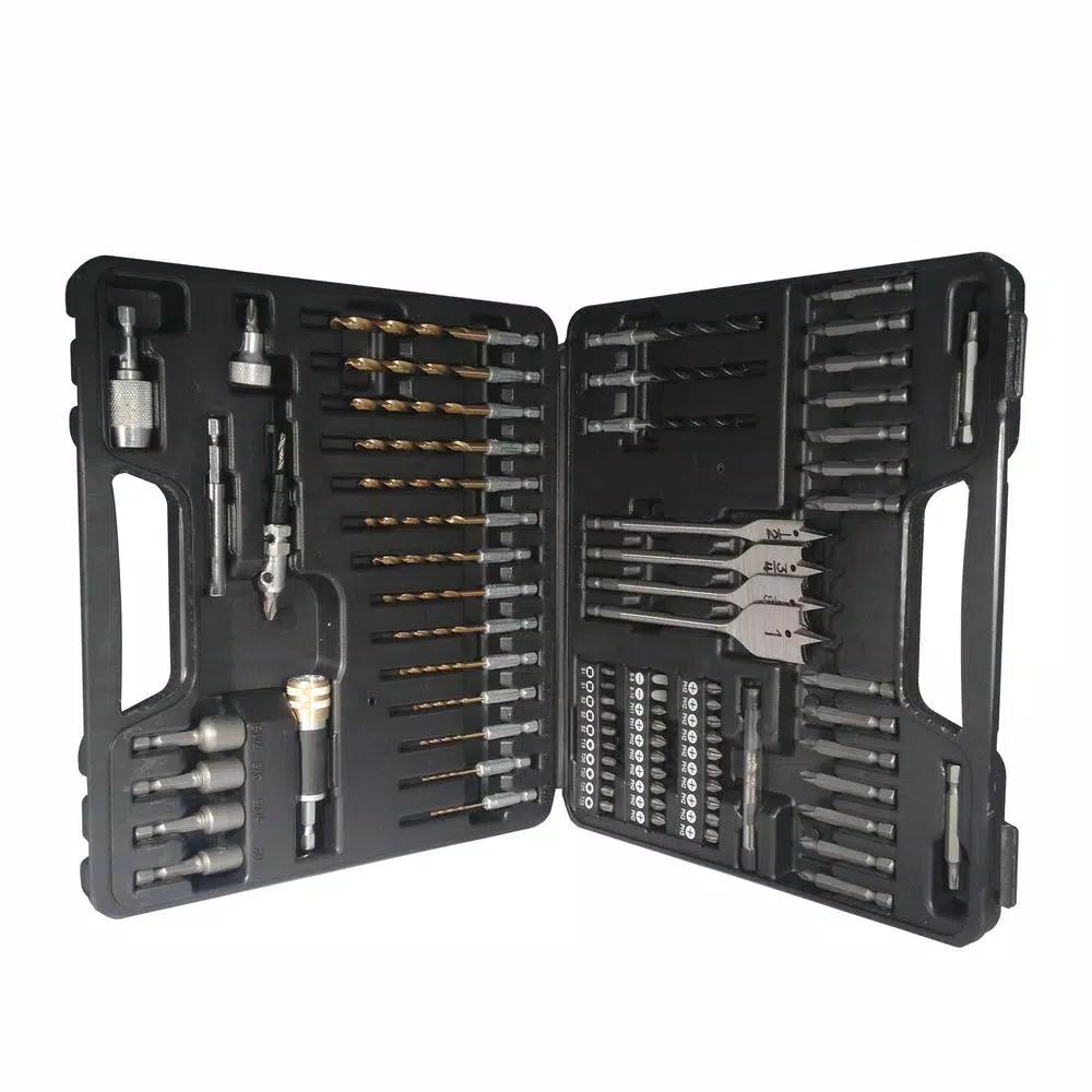 BLU-MOL 83-Piece Steel Quick Change Drill Bit and Drive Set with Durable Carrying Case