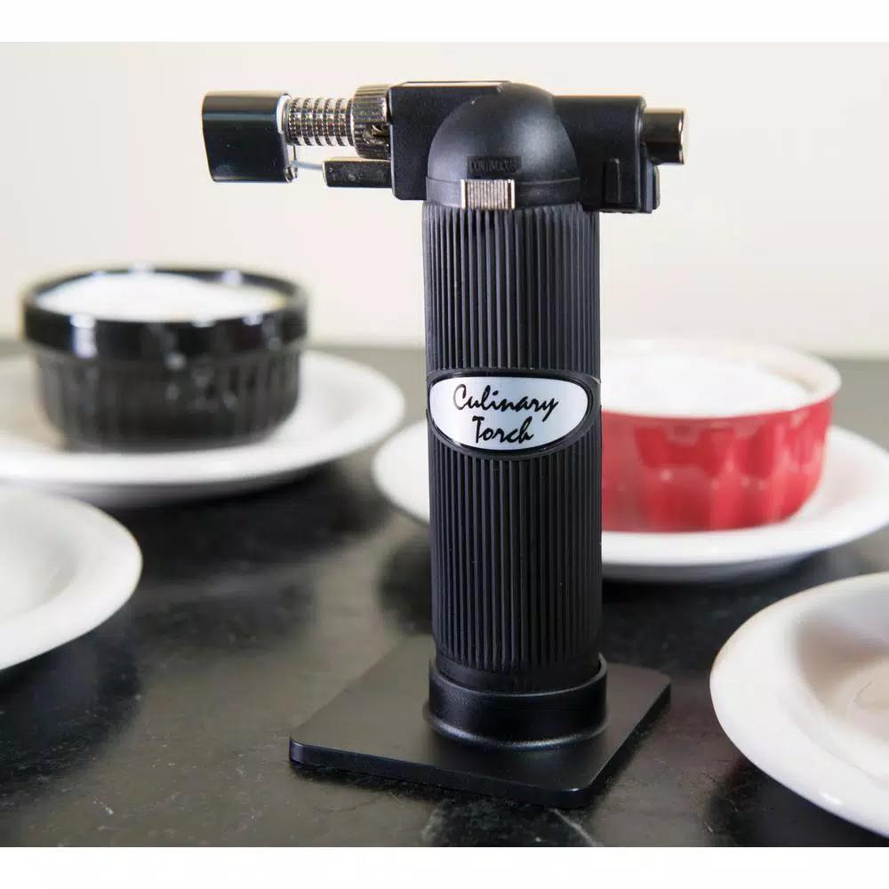 RSVP International Culinary Torch - Modern Chef's Pastry Tool with Safety Lock