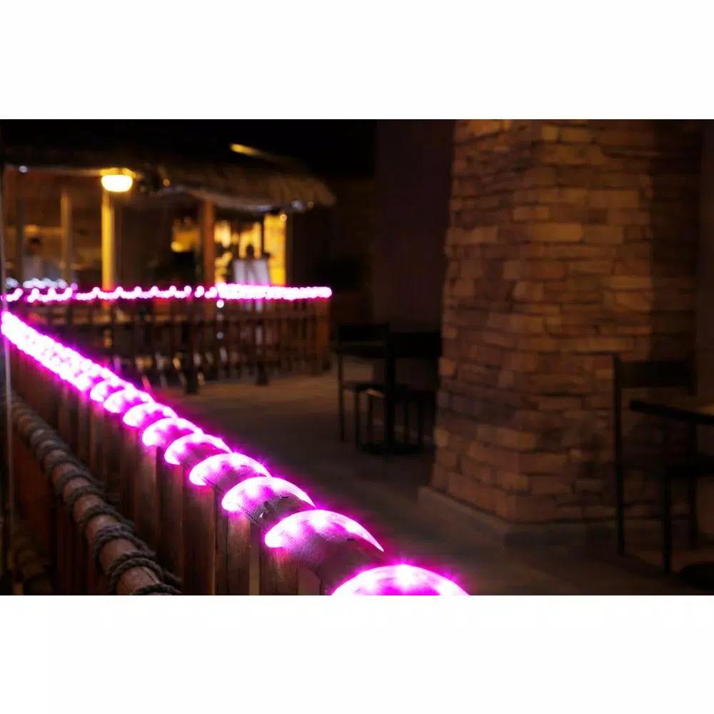 DEERPORT DECOR 16 ft. Pink LED Rope Light, 108-Light 360° Continuous Shine, Indoor/Outdoor Weather Resistant