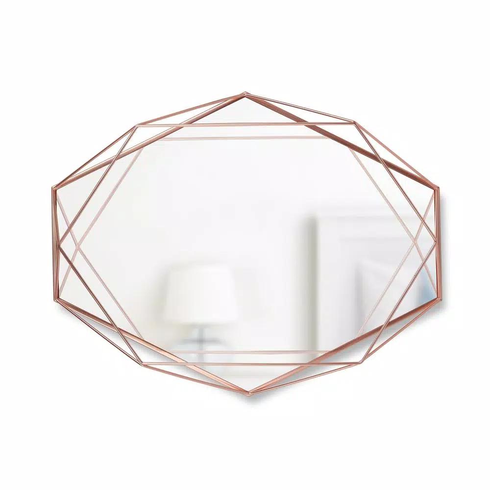 Umbra Prisma Modern Copper Wall Mirror, Metal and Glass Accent Mirror