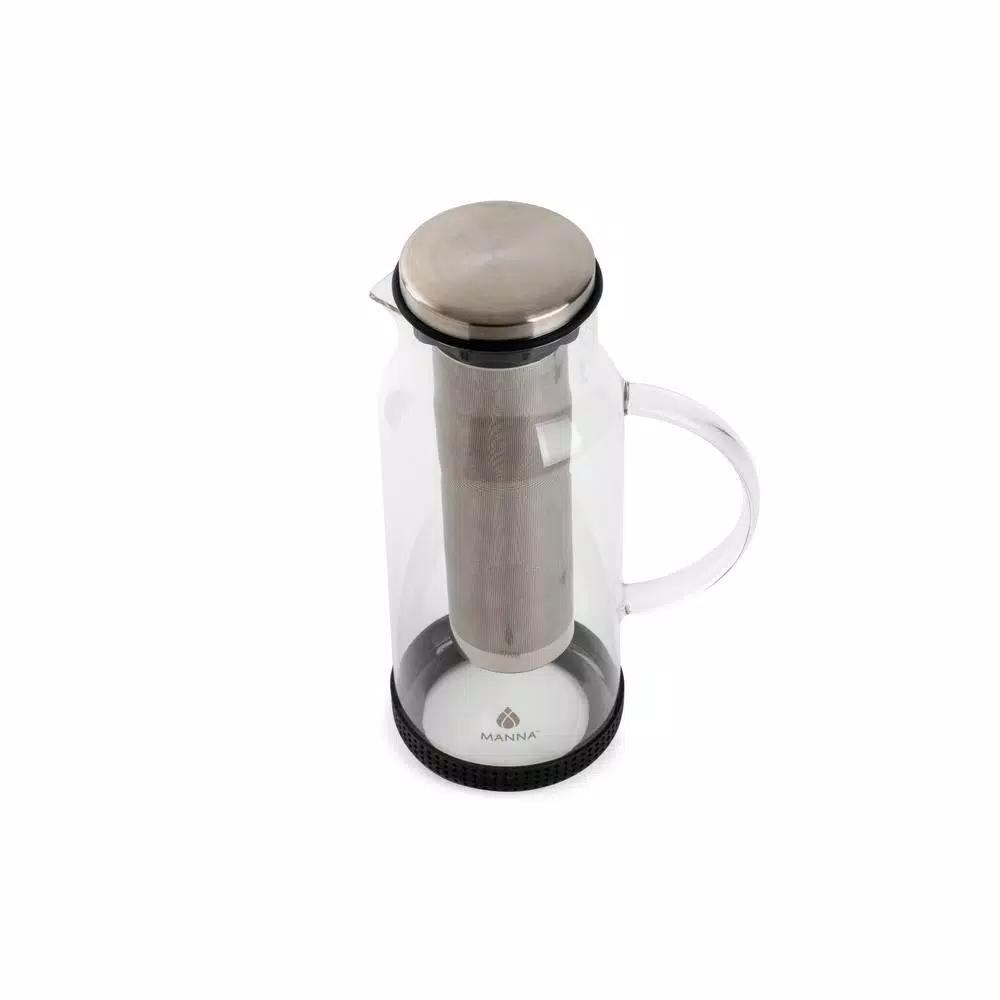 Manna 4-in-1 5-Cup Cold Brew Coffee Pitcher, 47 fl. oz., Onyx Black
