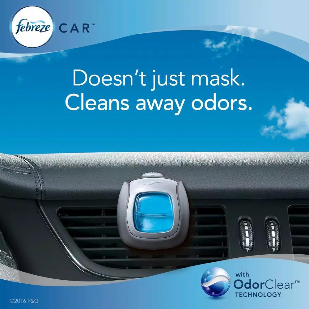 Febreze Car Air Freshener Vent Clips, Gain Original Scent, 3-Count
