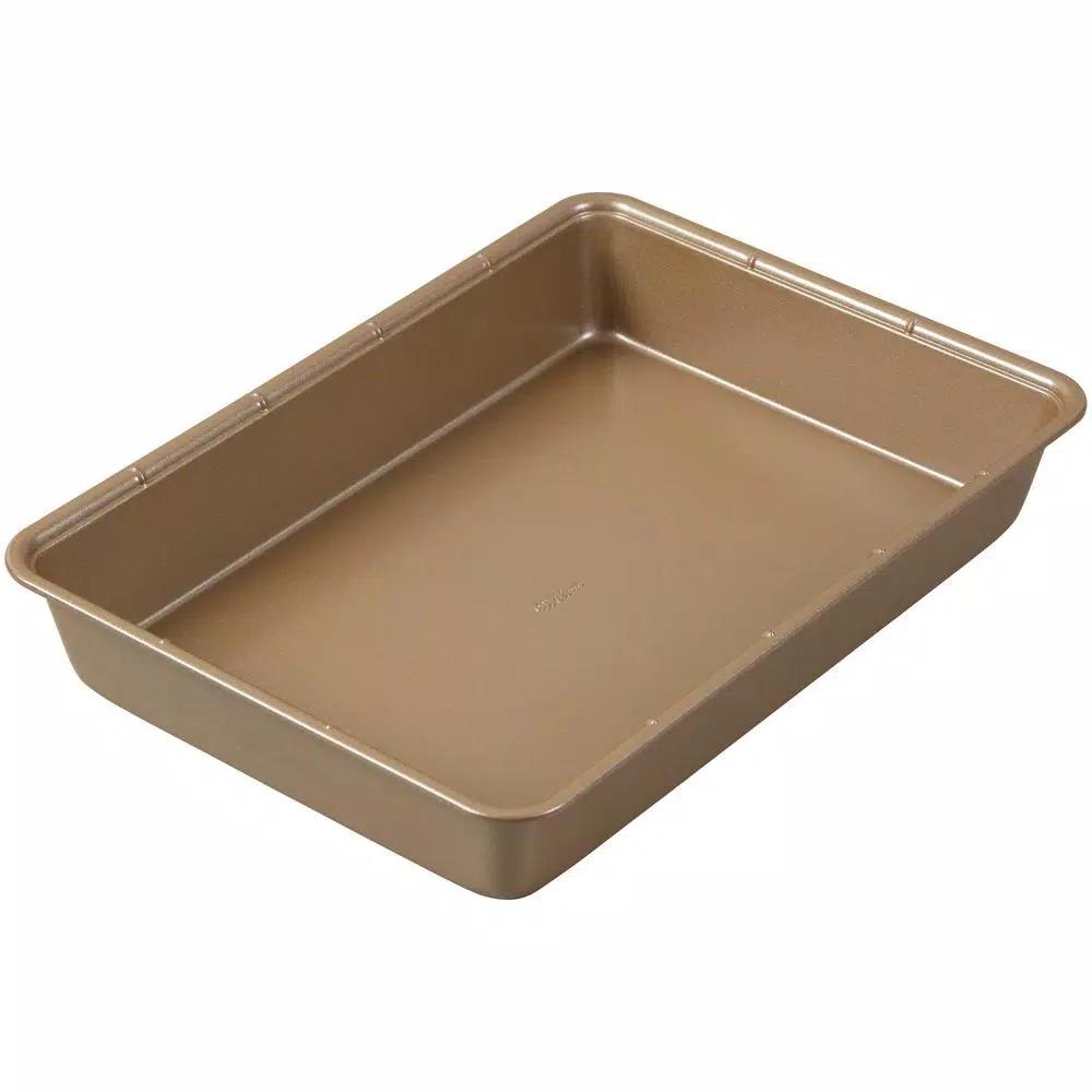 Wilton 5-Piece Ceramic-Coated Non-Stick Bakeware Set, Gold