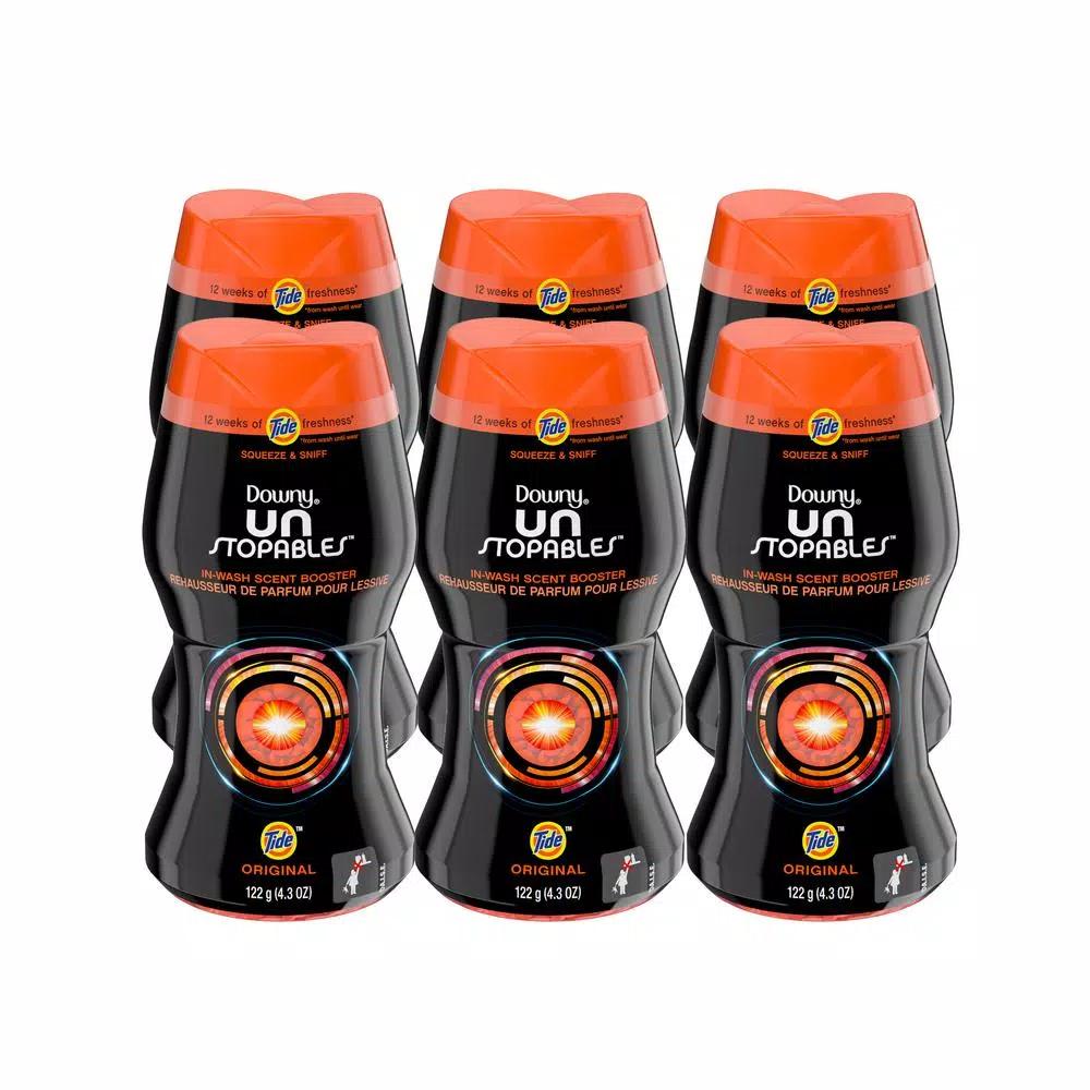 Downy Unstopables In-Wash Scent Booster Beads, Tide Original Scent, 4.3 oz (6-Pack)