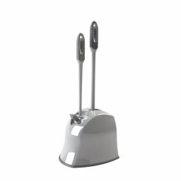 HDX Toilet Brush and Plunger Set with Storage Caddy - Antimicrobial Polypropylene Bristles thumbnail 1