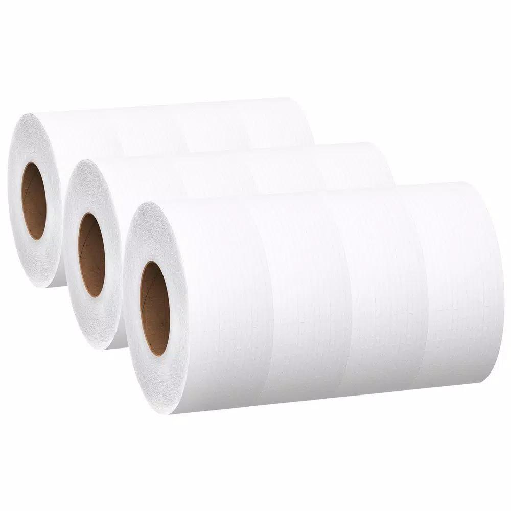 Scotts JRT 1-Ply White Jumbo Roll Commercial Toilet Paper, 12 Rolls Per Carton
