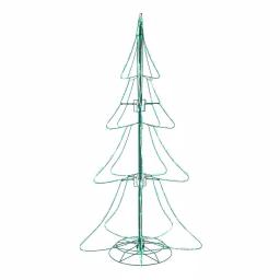 Home Accents Holiday 6 ft Green LED Tube Silhouette Tree - 3D Outdoor Holiday Yard Decoration thumbnail 1