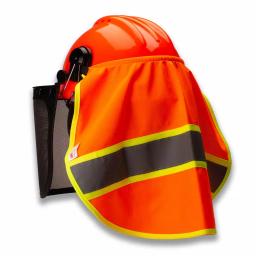 TR Industrial Knitted Neck Shade with 3M Reflector for Forestry Safety Helmets, Orange thumbnail 1